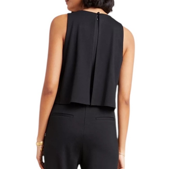 Anthropologie Freya Scalloped Knit Jumpsuit Black Size 2 - Picture 4 of 13